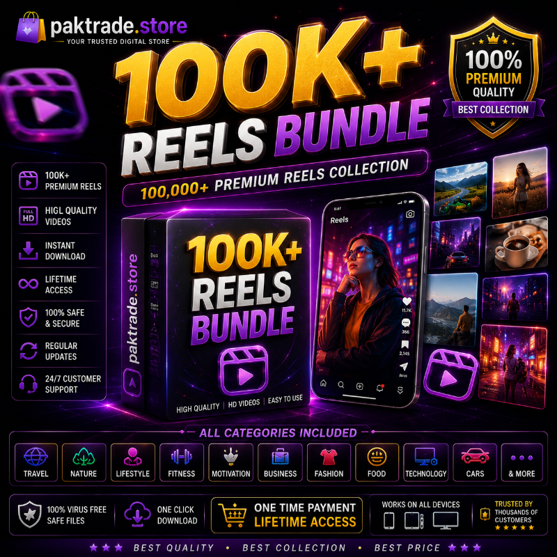 100K+ AI Reels & Shorts Bundle – 8 Premium Categories | Copyright Free